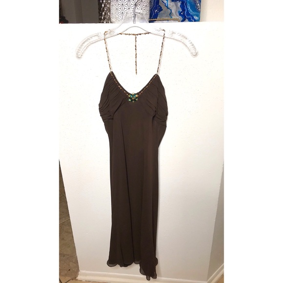 Express Dresses & Skirts - Women’s Brown Chain  Halter Dress Sz 4
